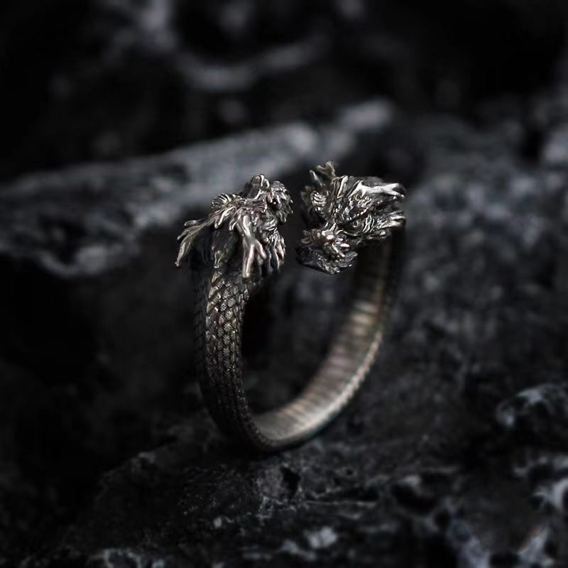 Fashion Double-headed Dragon Ring For Men - Chic Botique