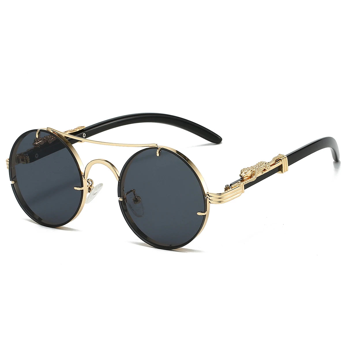 Double Bridge Round Sunglasses - Chic Botique