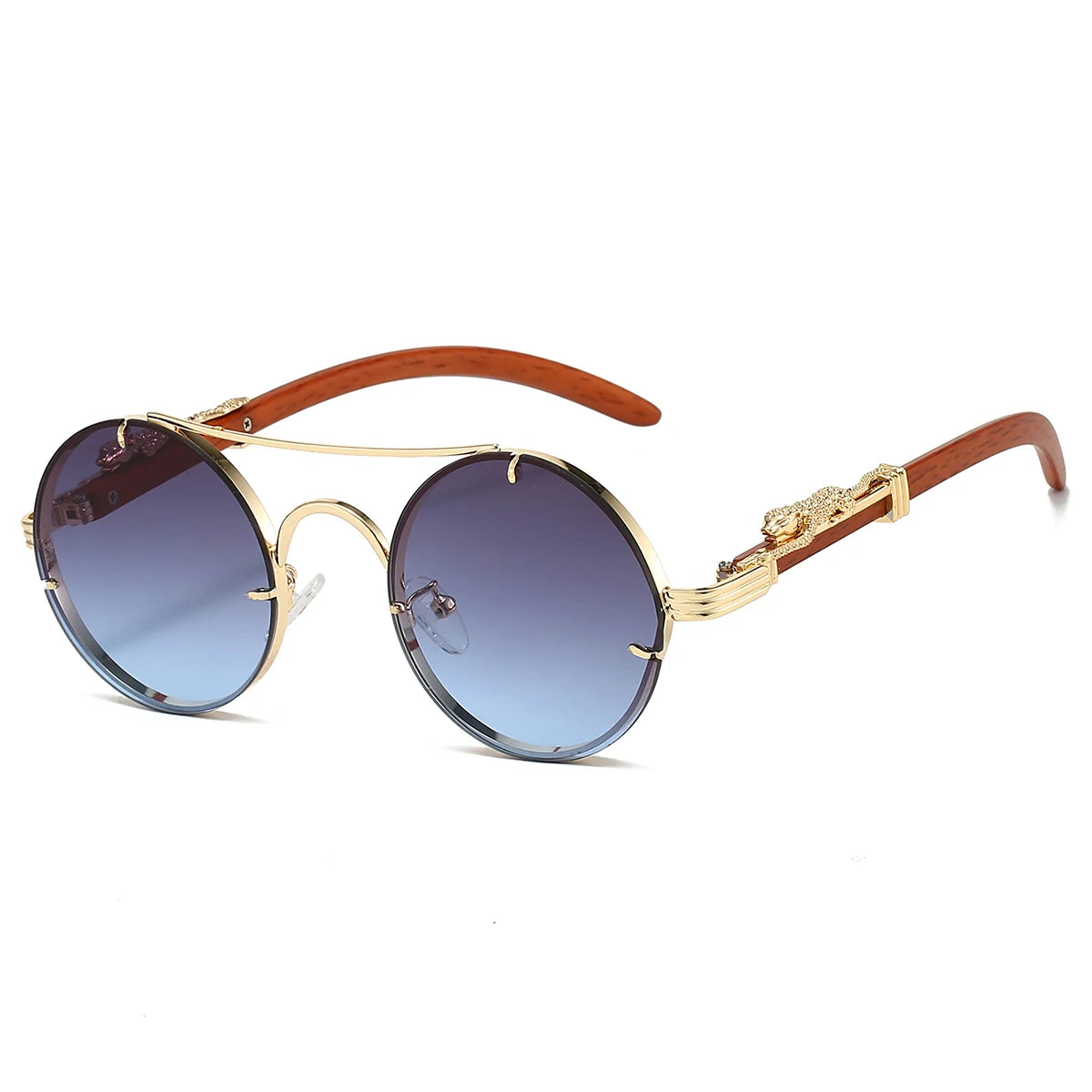 Double Bridge Round Sunglasses - Chic Botique