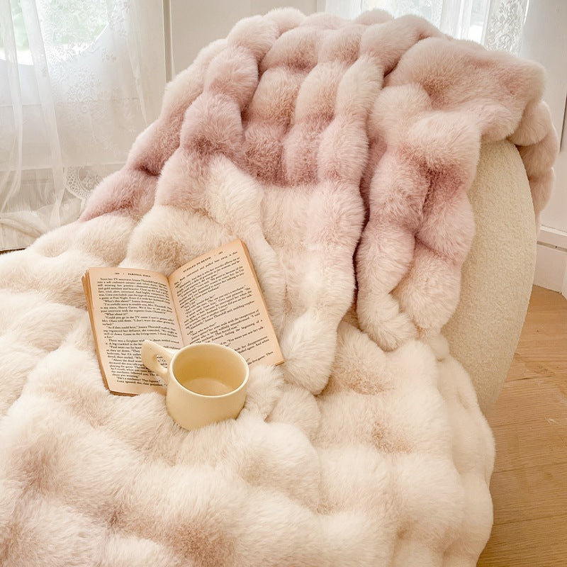 Rabbit Fur Velvet High Luxury Blanket