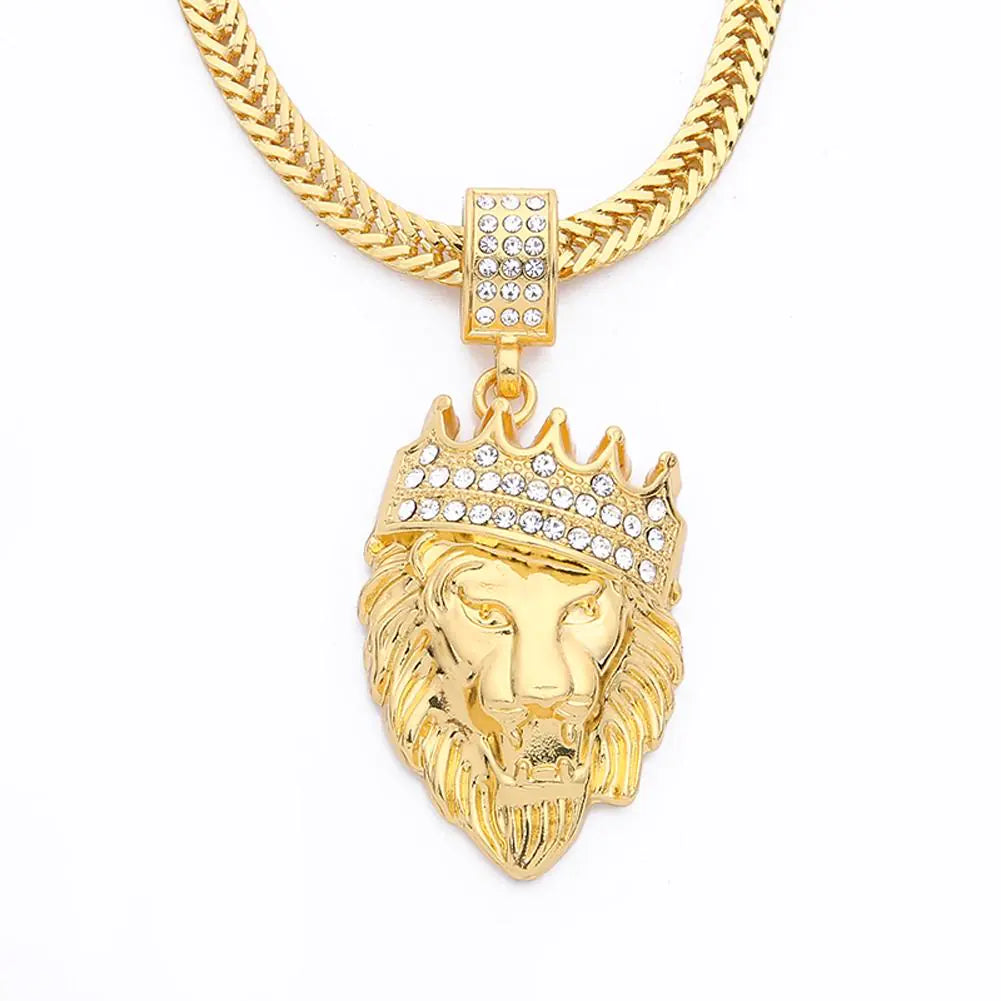 Men Lion Head Necklace - Chic Botique